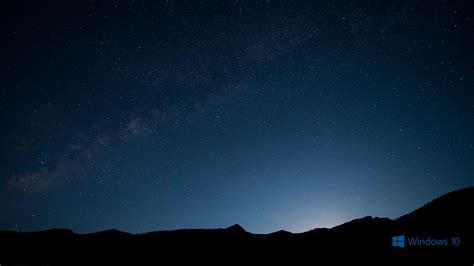 Windows 10 Wallpaper with Night Sky Background - HD Wallpapers ...