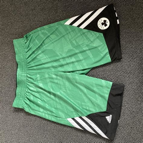 Boston Celtics Basketball Shorts Green Adidas... - Depop