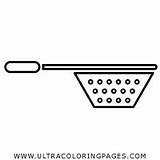 Clipart Strainer Sieve Clip Strain Kitchen Vector Lineart Svg Cliparts  sketch template