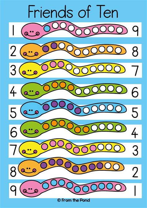 Snake Addition and Friends of Ten Freebie | Kindergarten math ...