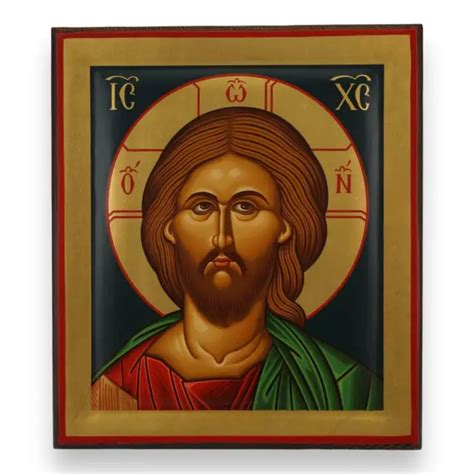ICÔNE DE JÉSUS-CHRIST - icône byzantine grecque orthodoxe faite à la main... $154.38 - PicClick