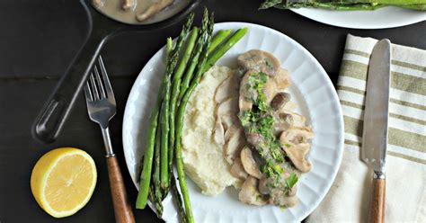 Poached Chicken Breast with Creamy Mushroom Sauce - EverydayMaven™