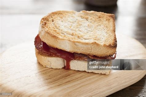 Toasted Bacon Sandwich With Tomato Ketchup High-Res Stock Photo - Getty Images