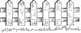White Picket Fence Drawing sketch template