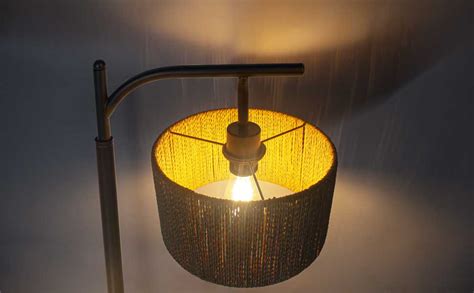 Farmhouse Floor Lamp for Living Room, Arc Rattan Floor Light ...