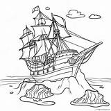 Shipwreck Scene Coloring Page 64723 51227 sketch template