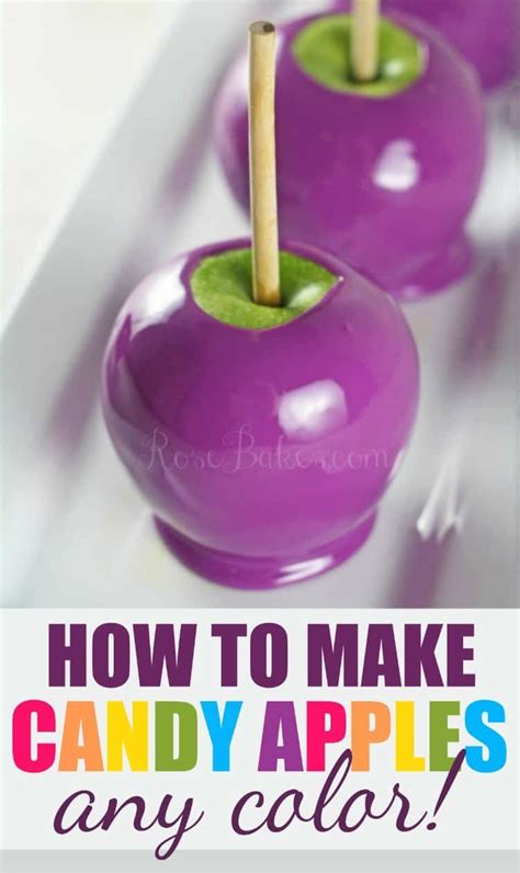 How to Make Candy Apples Any Color!! | Recipe | Candy apple recipe, Chocolate apples, Gourmet ...