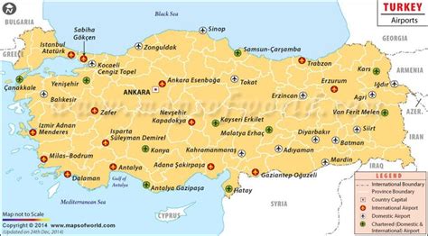 Turkey Airports, Airports in Turkey Map