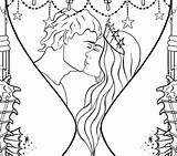 Mermaid Sand Timer Coloring Page PDF  Etsy sketch template
