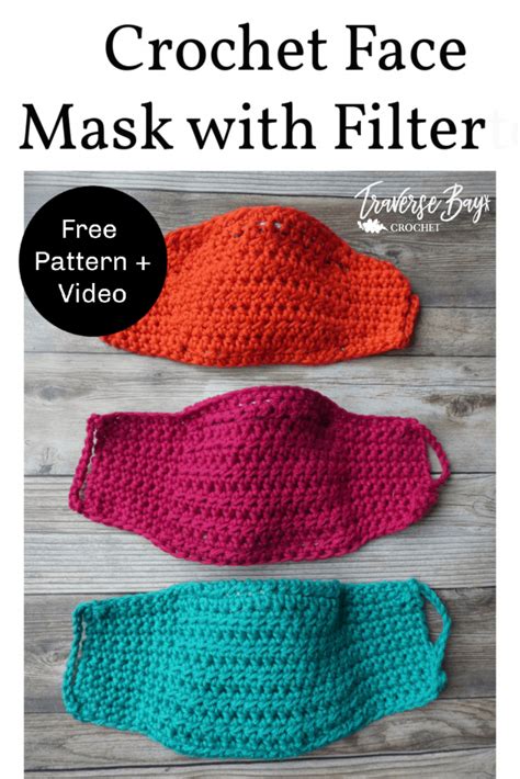 Easy DIY Crochet Face Mask with Filter - Traversebaycrochet.com