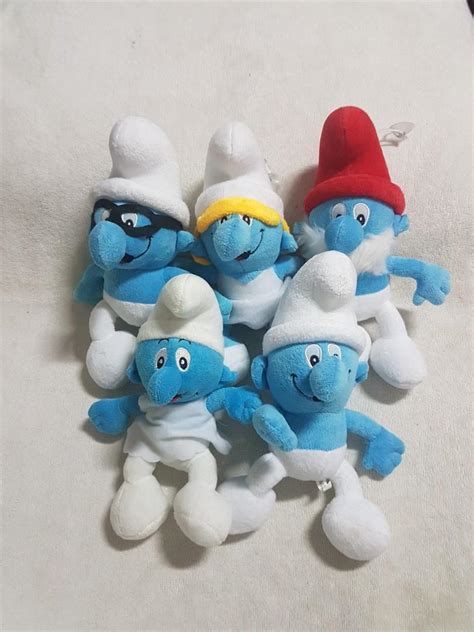 The Smurfs Plush Soft Toy (Set of 5), Hobbies & Toys, Collectibles & Memorabilia, Fan ...