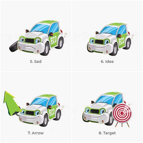 Electric Car Cartoon Animated GIFs | GraphicMama