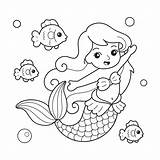 Zeemeermin Meerjungfrau Sereia Kleurplaat Sirene Ausmalbild Sereias  sketch template