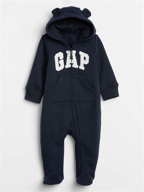 Baby Gap Logo Hoodie One-Piece | Gap Factory