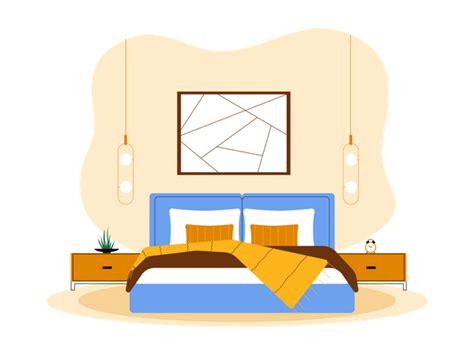 Best Premium Empty bedroom Illustration download in PNG & Vector format