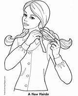 Getting Ready Coloring Pages For Girls sketch template