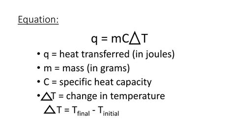 Specific Heat Capacity - ppt download