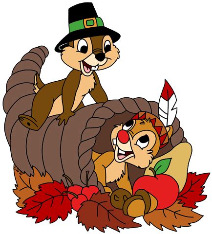 Clip art of Chip and Dale's Thanksgiving cornucopia #chipanddale, # ...