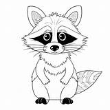 Raccoon Coloring Pages – Corner sketch template