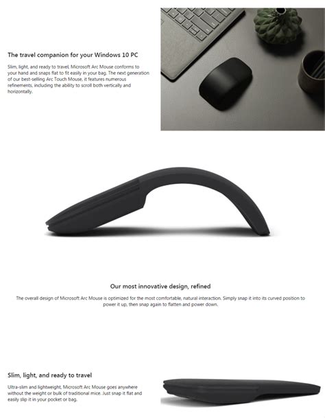 Microsoft Surface Arc Mouse - Black | PC Image