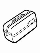 Pencil Case Colouring Book Pages With Vector Design For Children  sketch template