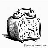 Alarm Clock Coloring Pages  Free & Printable sketch template