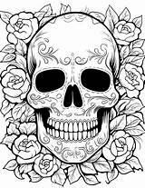 Unleash Your Inner Artist With Coloring Pages For Skulls sketch template