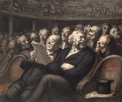 Intermission at the Comedie Francaise - Honore Daumier | Endless Paintings