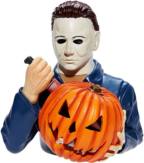 Buy WZCL Halloween Michael Myers Resin Statue, Light-Up Horror Movie Statue, with Pumpkin Sam ...