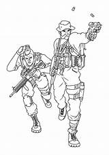 Two Soldiers In action  Call Of Duty Coloring Pages For Kids sketch template