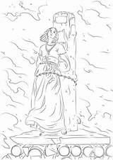 Joan Of Arc Burning At The Stake coloring page  Free Printable sketch template