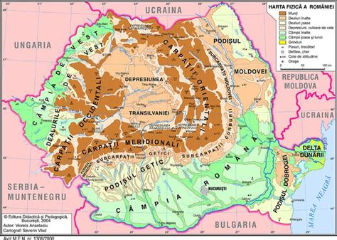 Imagini pentru harta fizica a romaniei unitati de relief | Teacher ...