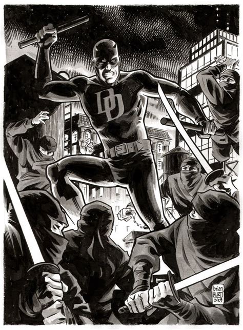 Daredevil vs. The Hand - Brian Hurtt | Marvel universe art, Daredevil ...