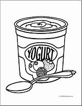 Yoghurt Coloring Pages sketch template
