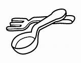 Spoon And Fork Coloring Page  Nation sketch template