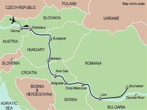 World Map Danube River