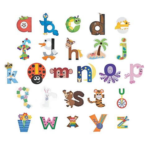 Lowercase Letters Craft Kits - OrientalTrading.com Alphabet Crafts Preschool, Alphabet Letter ...