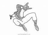 Spiderman Jumping Coloring Page For Kids  Free Spider Man Printable sketch template