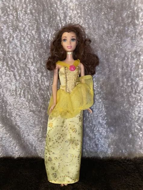 DISNEY PRINCESS BELLE Doll Beauty & The Beast 12" Yellow Dress Excellent Mattel $14.01 - PicClick