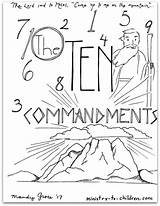 Free Printable 10 Commandments Coloring Page sketch template