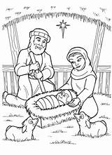 Baby Jesus Born Coloring Page Pages sketch template