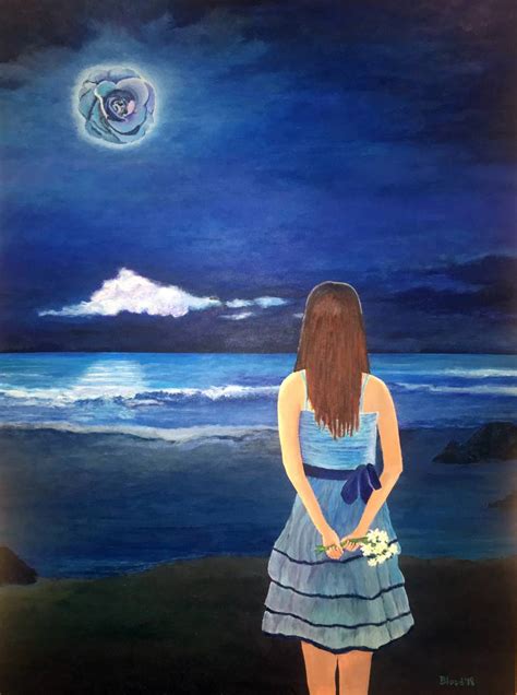 Once In A Blue Moon Painting by Tom Blood | Saatchi Art