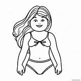 Swimsuit Coloring Page 44853 35450 sketch template