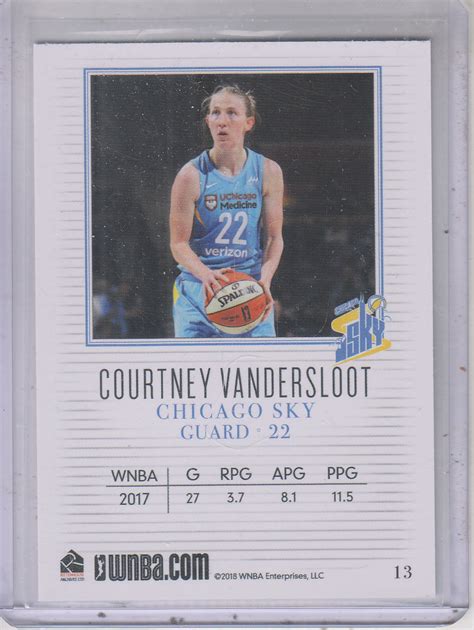 2018 WNBA #13 Courtney Vandersloot - NM-MT