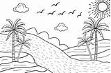 Beautiful Beach Sunrise coloring Page  Download Print Or Color Online sketch template