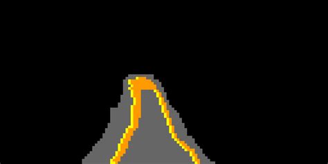 Volcano pixel art