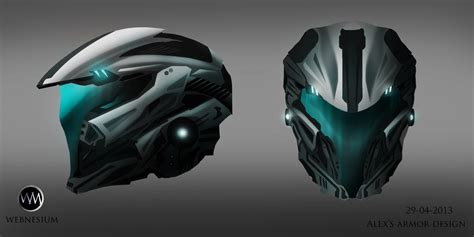 Helmet design, concept art-Webnesium. by Azlaar on DeviantArt