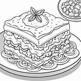 Coloring Lasagna Fun Pictures  Freepik sketch template