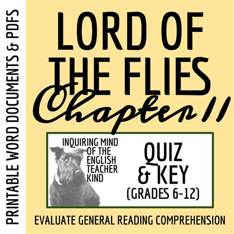 Lord of the Flies Chapter 11 Quiz and Answer Key | Made By Teachers