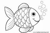 Rainbow Fish Coloring Pages With Bubbles  Free Printable sketch template